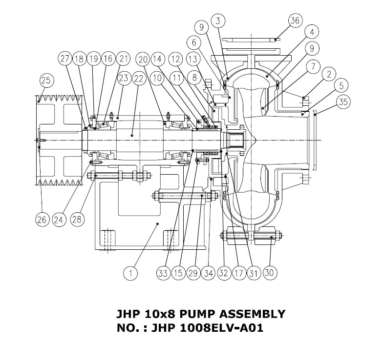 JHP 10x8 EL V/L-ASSY